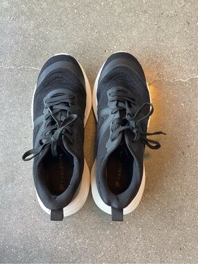 Fabletics Black Knit Athletic Sneakers with White Sole